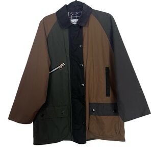 Barbour by Alexa Chung Colorblock Patch Waxed Jacket US 4